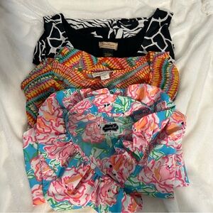 Women’s large 3‎ sleeveless blouse bundle Mud Pie Women's Multicolor Top